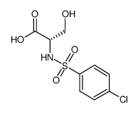 (S)-2-(4-chlorobenzenesulfonylamino)-3-hydroxypropanoic acid Structure