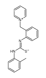 (Z)-N'-(2-(pyridin-1-ium-1-ylmethyl)phenyl)-N-(o-tolyl)carbamimidothioate结构式