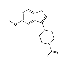 3-(1-acetyl-4-piperidyl)-5-methoxyindole结构式