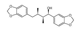 2,3-dimethyl-1,4-bis-(3,4-methylenedioxyphenyl)butan-1-ol结构式