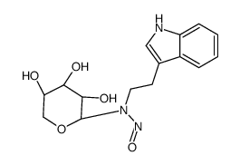 N-[2-(1H-indol-3-yl)ethyl]-N-[(3R,4S,5R)-3,4,5-trihydroxyoxan-2-yl]nitrous amide结构式