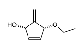 cis-4-ethoxy-5-methylene-2-cyclopentenol Structure