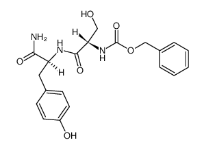 N-(N-benzyloxycarbonyl-L-seryl)-L-tyrosine amide结构式
