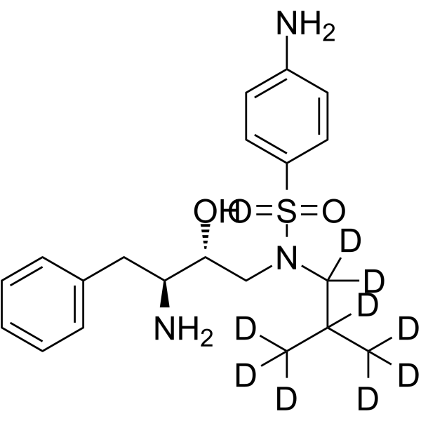 4-Amino-N-((2R,3S)-3-amino-2-hydroxy-4-phenylbutyl)-N-(isobutyl-d9)benzenesulfonamide图片