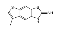 (6CI)-2-氨基-7-甲基-噻吩并[3,2-f]苯并噻唑结构式
