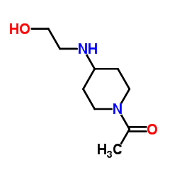 1-{4-[(2-Hydroxyethyl)amino]-1-piperidinyl}ethanone结构式