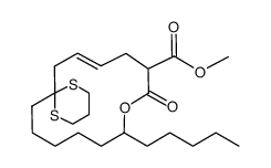 2-oxo-3-carbomethoxy-14-pentyl-trans-oxacyclotetradec-5-ene-8-spiro-2'-(1,3-dithiane) Structure