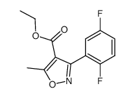 3-(2,5-difluoro-phenyl)-5-methyl-isoxazole-4-carboxylic acid ethyl ester Structure