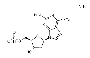 9-(2-Desoxy-β-D-ribofuranosyl)-2,6-diaminopurin-5'-phosphit Structure