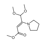 methyl 4,4-dimethoxy-3-pyrrolidin-1-ylbut-2-enoate结构式