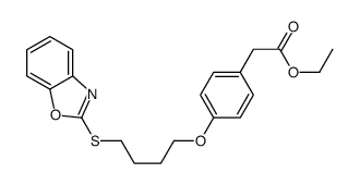 ethyl 2-[4-[4-(1,3-benzoxazol-2-ylsulfanyl)butoxy]phenyl]acetate Structure