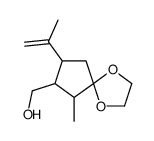 (9-methyl-7-prop-1-en-2-yl-1,4-dioxaspiro[4.4]nonan-8-yl)methanol Structure