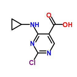 2-Chloro-4-(cyclopropylamino)pyrimidine-5-carboxylic acid Structure