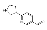 6-pyrrolidin-3-ylpyridine-3-carbaldehyde结构式