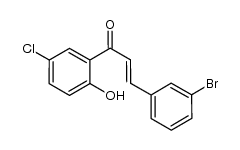 (E)-3-(3-bromophenyl)-1-(5-chloro-2-hydroxyphenyl)prop-2-en-1-one结构式