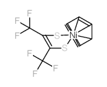 Nickel, (h5-2,4-cyclopentadien-1-yl)[1,1,1,4,4,4-hexafluoro-2-butene-2,3-dithiolato(2-)-kS2,kS3]- Structure