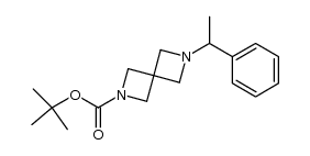 6-(1-phenyl-ethyl)-2,6-diaza-spiro[3.3]heptane-2-carboxylic acid tert-butyl ester结构式