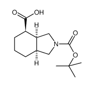Racemic-(3aS,4R,7aS)-2-(tert-butoxycarbonyl)octahydro-1H-isoindole-4-carboxylic acid Structure