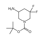 5-氨基-3,3-二氟哌啶-1-羧酸叔丁酯结构式