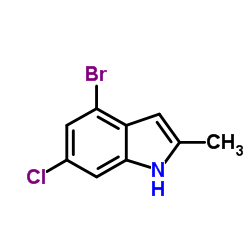 4-Bromo-6-chloro-2-methyl-1H-indole结构式