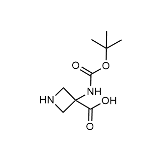 3-((tert-Butoxycarbonyl)amino)azetidine-3-carboxylic acid Structure