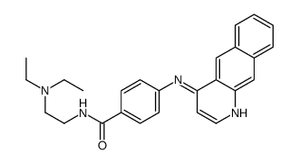 4-(benzo[g]quinolin-4-ylamino)-N-[2-(diethylamino)ethyl]benzamide结构式