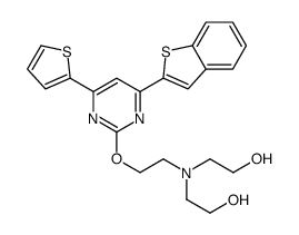 2-[2-[4-(1-benzothiophen-2-yl)-6-thiophen-2-ylpyrimidin-2-yl]oxyethyl-(2-hydroxyethyl)amino]ethanol Structure