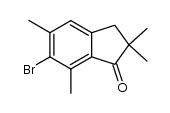6-bromo-2,3-dihydro-2,2,5,7-tetramethyl-1H-inden-1-one结构式