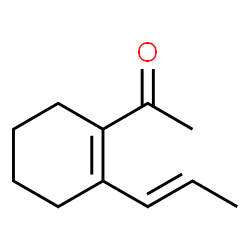 Ethanone, 1-[2-(1-propenyl)-1-cyclohexen-1-yl]-, (E)- (9CI) structure