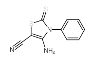 4-amino-3-phenyl-2-sulfanylidene-1,3-thiazole-5-carbonitrile structure