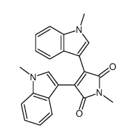 3,4-bis(1-methyl-3-indolyl)-1-methyl-pyrrole-2,5-dione Structure