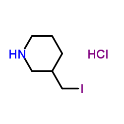 3-(Iodomethyl)piperidine hydrochloride (1:1) Structure