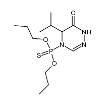 O,O-dipropyl (5-isopropyl-6-oxo-5,6-dihydro-1,2,4-triazin-4(1H)-yl)phosphonothioate Structure