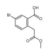 5-bromo-2-(2-methoxy-2-oxoethyl)benzoic acid结构式