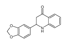 2-(1,3-benzodioxol-5-yl)-2,3-dihydro-1H-quinolin-4-one Structure
