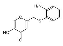 2-[(2-aminophenyl)sulfanylmethyl]-5-hydroxypyran-4-one结构式