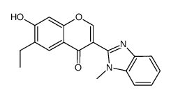 6-ethyl-7-hydroxy-3-(1-methyl-1H-benzo[d]imidazol-2-yl)-4H-chromen-4-one结构式