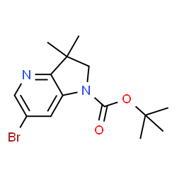 tert-Butyl 6-bromo-3,3-dimethyl-2,3-dihydro-1H-pyrrolo[3,2-b]pyridine-1-carboxylate Structure