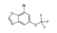 7-Bromo-5-[(trifluoromethyl)sulfanyl]-1,3-benzoxazole structure