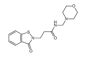 N-Morpholin-4-ylmethyl-3-(3-oxo-3H-benzo[d]isothiazol-2-yl)-propionamide Structure