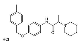 N-[4-[(4-methylphenyl)methoxy]phenyl]-2-piperidin-1-ylpropanamide,hydrochloride结构式