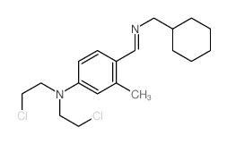 Benzenamine,N,N-bis(2-chloroethyl)-4-[[(cyclohexylmethyl)imino]methyl]-3-methyl- structure