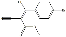 ethyl 3-(4-bromophenyl)-3-chloro-2-cyanoacrylate结构式