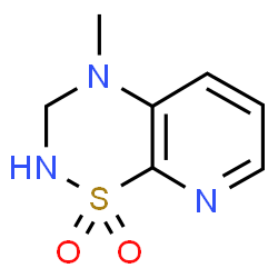 2H-Pyrido[3,2-e]-1,2,4-thiadiazine,3,4-dihydro-4-methyl-,1,1-dioxide(9CI)结构式