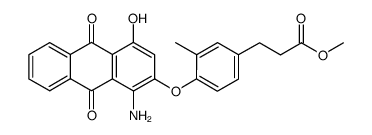 methyl 3-[4-[(1-amino-9,10-dihydro-4-hydroxy-9,10-dioxo-2-anthryl)oxy]-m-tolyl]propionate结构式