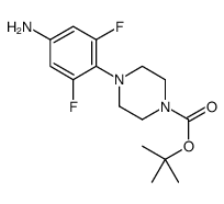 tert-butyl 4-(4-amino-2,6-difluorophenyl)piperazine-1-carboxylate structure