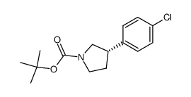 (3S)-1-tert-butoxycarbonyl-3-(4-chlorophenyl)pyrrolidine Structure