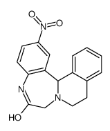 5,9,10,14b-Tetrahydro-2-nitroisoquino[2,1-d][1,4]benzodiazepin-6(7H)-one Structure