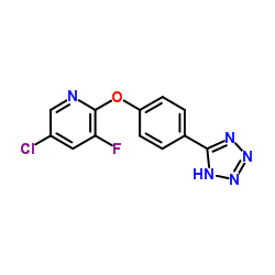 2-(4-(2H-tetrazol-5-yl)phenoxy)-5-chloro-3-fluoropyridine结构式