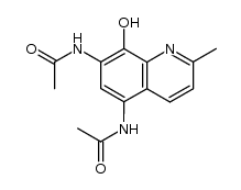 N,N'-(8-hydroxy-2-methylquinoline-5,7-diyl)diacetamide结构式